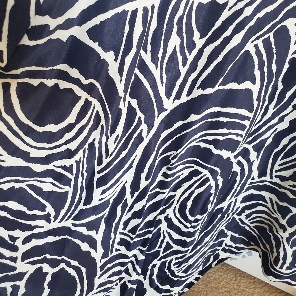 Anthropolgie Navy Blue White Zebra Pattern Plus Size Womens Dress - Picture 11 of 16